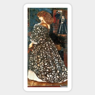 Sidonia von Bork 1560 - Edward Burne-Jones Sticker